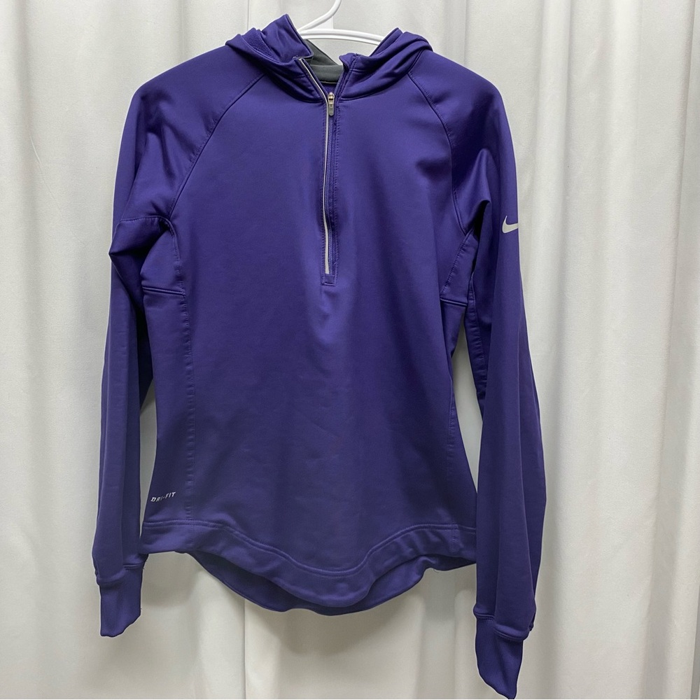 Nike thermal elements running hoodie womens medium purple activewear 481311